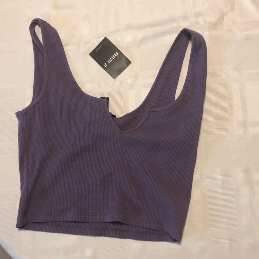 Medium Purple forever 21 low-cut crop top!